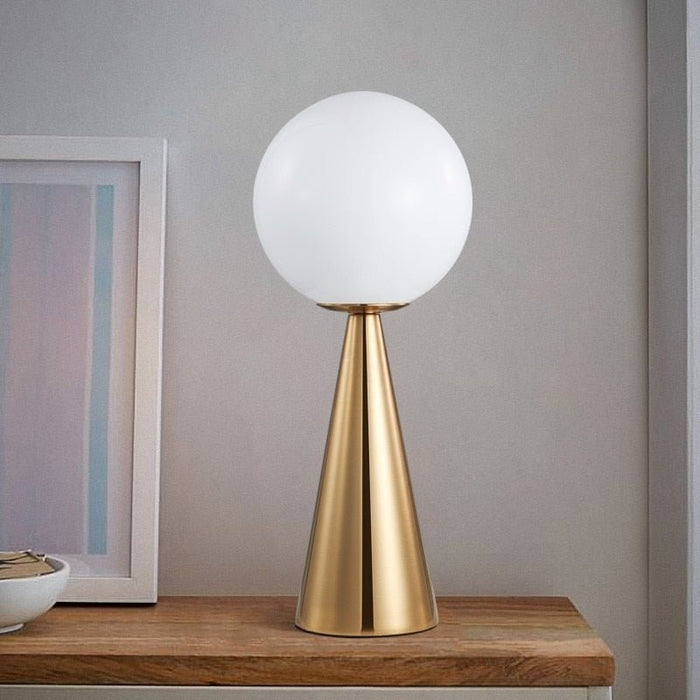 MIRODEMI® Postmodern Cone Golden Glass Creative Bedside Table Lamp Cool light / Dia5.9*H16.9"