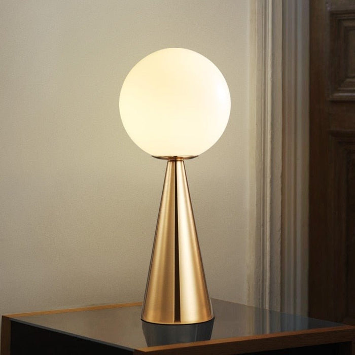 MIRODEMI® Postmodern Cone Golden Glass Creative Bedside Table Lamp Warm light / Dia5.9*H16.9"