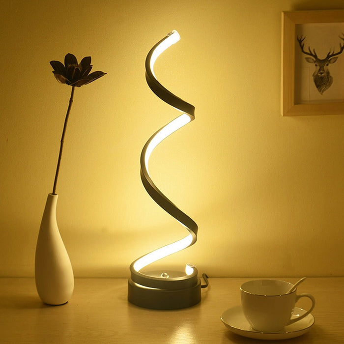 MIRODEMI® Spiral Shape LED Table Light Remote Control Dimmable Desk Lamp