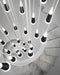 MIRODEMI® Golden/Black LED Hanging Meteor Rain Staircase Chandelier