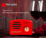 Mini Retro Bluetooth Speaker (MP3) W3.7*D2.4*H2.8" / Red