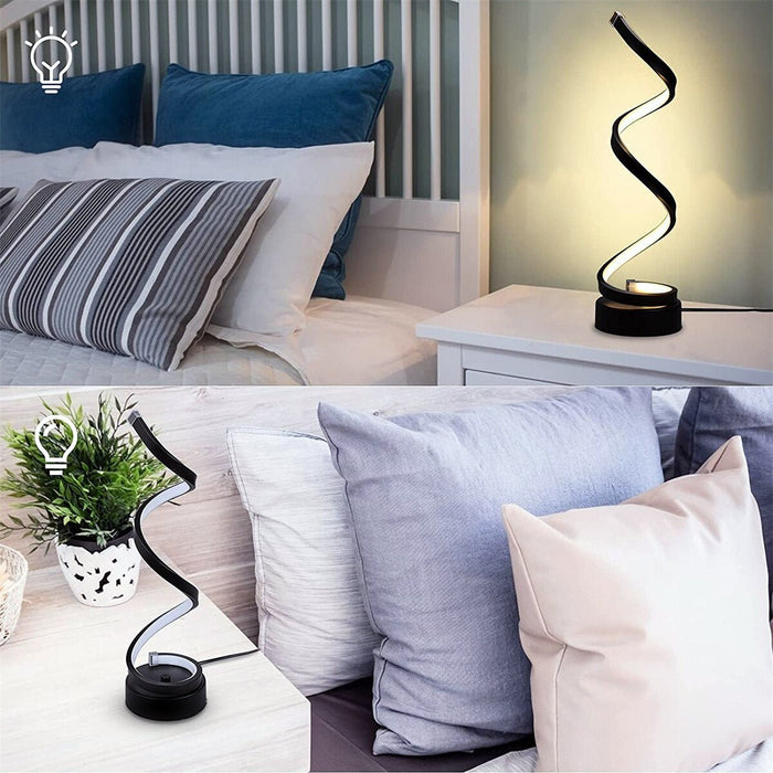 MIRODEMI® Spiral Shape LED Table Light Remote Control Dimmable Desk Lamp