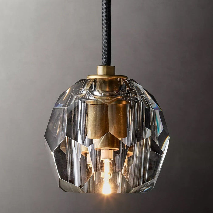 MIRODEMI® Boule De Cristal Round Clustre LED Cut Smoke Crystal Ceiling Chandelier image | luxury furniture | ceiling lamps