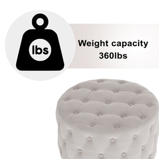 Modern round footstool for the living room