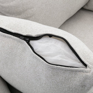 Swivel bucket accent chair with star base in linen and polyester