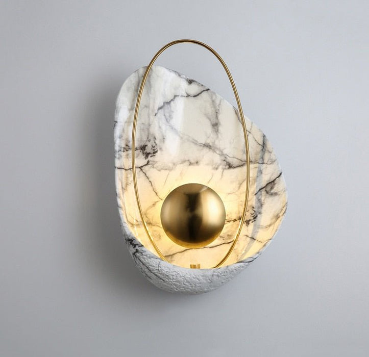MIRODEMI® Postmodern Personalized Marble Light Luxury Wall Sconce for Living Room