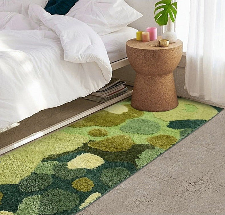 Handmade 3D Round Carpet Moss Forest Wool Area Rug