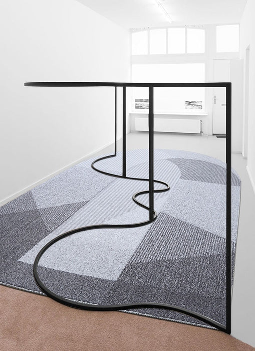 Unique bridge shaped post-modern living room area rug
