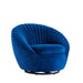 Blue Velvet Rotatable Single Sofa for Living Room