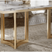 Marble Dining Table With Rectangular Top Gold Stainless Steel Legs