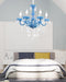 MIRODEMI® Crystal Multi-color Chandelier with Candles for Kids Bedroom Blue / 3 Lights