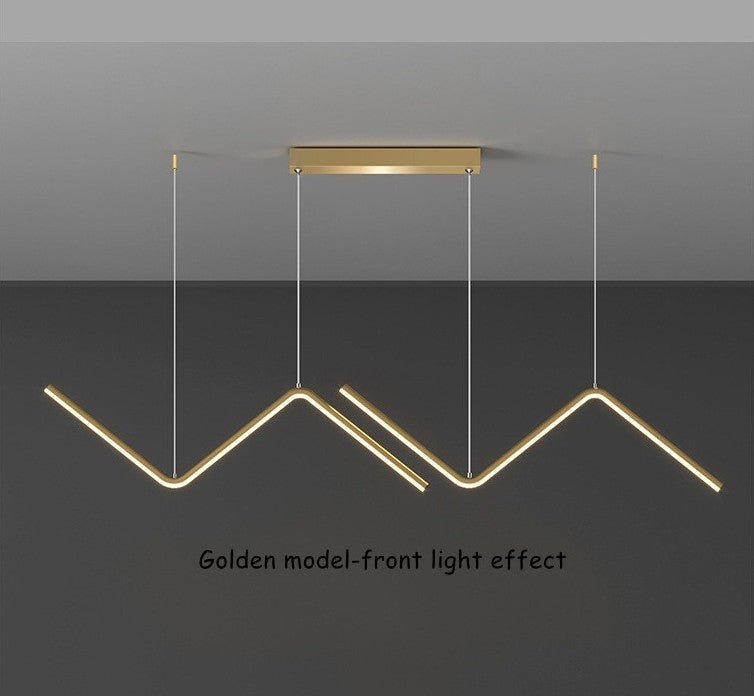 MIRODEMI® Black/Gold LED Adjustable Pendant Lights for Dining Room, Kitchen