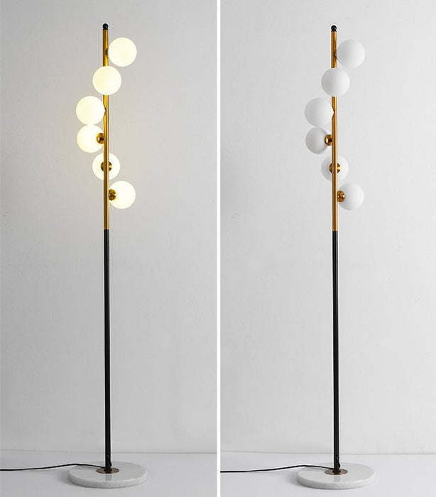 MIRODEMI® Creative Spiral Floor Lamp with Glass Balls Lampshade for Living room, Bedroom