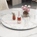 Round Marble Dining Table with Gold Stainless Steel Base