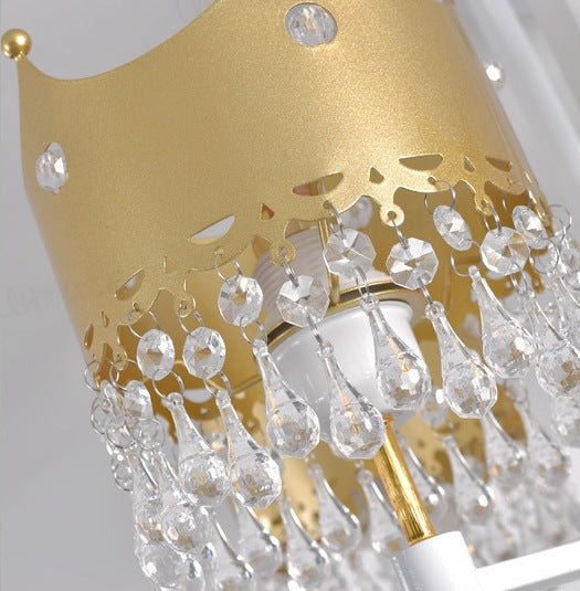 MIRODEMI® Luxury Gold Crystal Crown Ceiling Light for Children's Room image | luxury lighting | ceiling lamps for kids