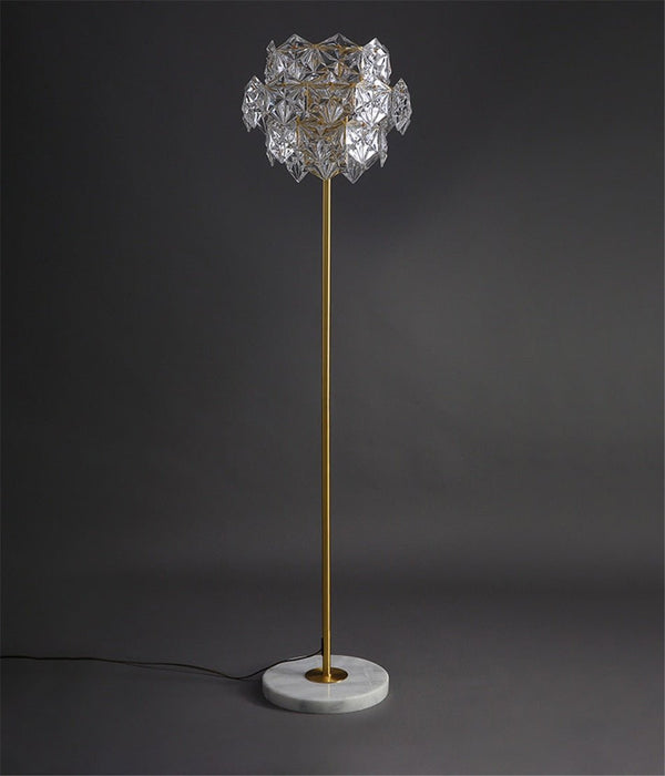 MIRODEMI® Nordic Luxury Copper Crystal Marble LED Floor Lamp