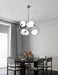 MIRODEMI® Glass LED Ball & Chrome Plated Metal Chandelier for Living room, Bedroom Cool light