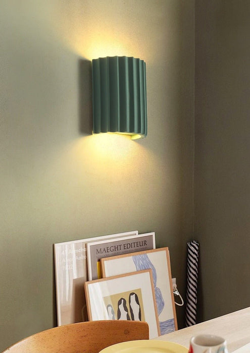 MIRODEMI® Green/Gray Nordic Wall Mounted Up/Down Resin Wall Sconce