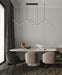 MIRODEMI® Black/Gold LED Adjustable Pendant Lights for Dining Room, Kitchen Black / Cool white