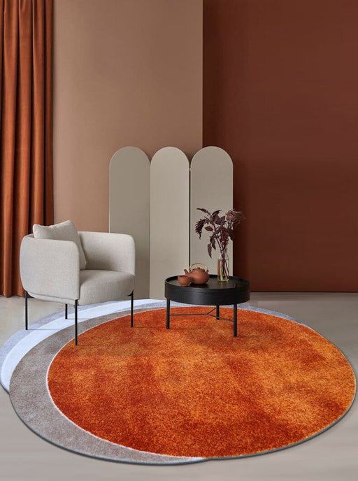 Nordic style Post modern pattern Abstract art area rug Orange / 3'3"x3'11" (100x120cm)