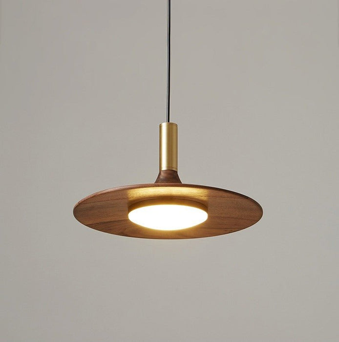 MIRODEMI® Industrial LED Solid Walnut Wood Pendant Light for Restaurant, Bar, Dining Room