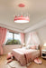 MIRODEMI® Modern Drum LED Pendant Lights for Kids Room Warm Light / Pink