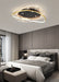 MIRODEMI®Round Black & Gold Acrylic Dimmable Ceiling Lamp with Stars Black+Gold / 3
