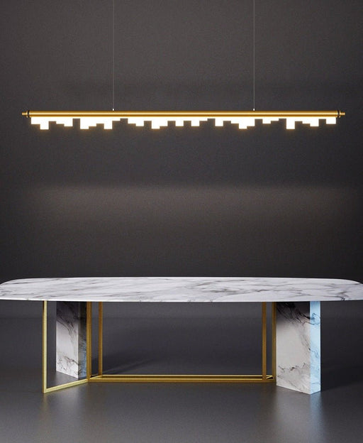 MIRODEMI® Nordic Long Bar LED Pendant Light made of Aluminum Acrylic for Kitchen image | luxury lighting | long bar lamps