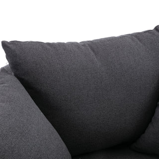 Elegant swivel bucket accent chair in linen and polyester with metal base for the living room