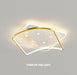 MIRODEMI®Round Black & Gold Acrylic Dimmable Ceiling Lamp with Stars White+Gold / 2