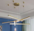 Zeccone | Minimalist Gold Long Line Chandelier for Dining Room