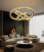 MIRODEMI® Ring design gold/chrome crystal chandelier for living room, dining room, bedroom image | luxury lighting