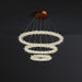 MIRODEMI® Ring design crystal hanging chandelier for living room, dining room, bedroom 11.8x19.7x27.6 / Warm Light
