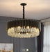 MIRODEMI® Black hanging crystal chandelier for living room, dining room, bedroom