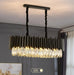 MIRODEMI® Black rectangle crystal chandelier for living room, dining room, bedroom 29.5x13.8 / Warm Light / Dimmable