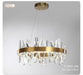 MIRODEMI® Stepless Dimming Crystal Ring Led Chandelier for living room, dining room