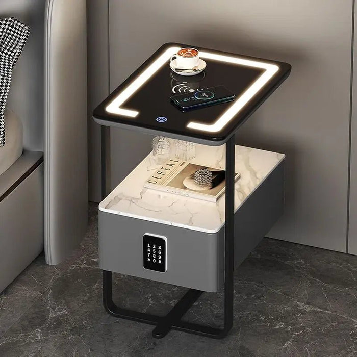 New Smart Wireless Charging LED Light Bedside Table MIRODEMI