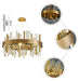 MIRODEMI® Gold/black crystal chandelier for bedroom, living room.