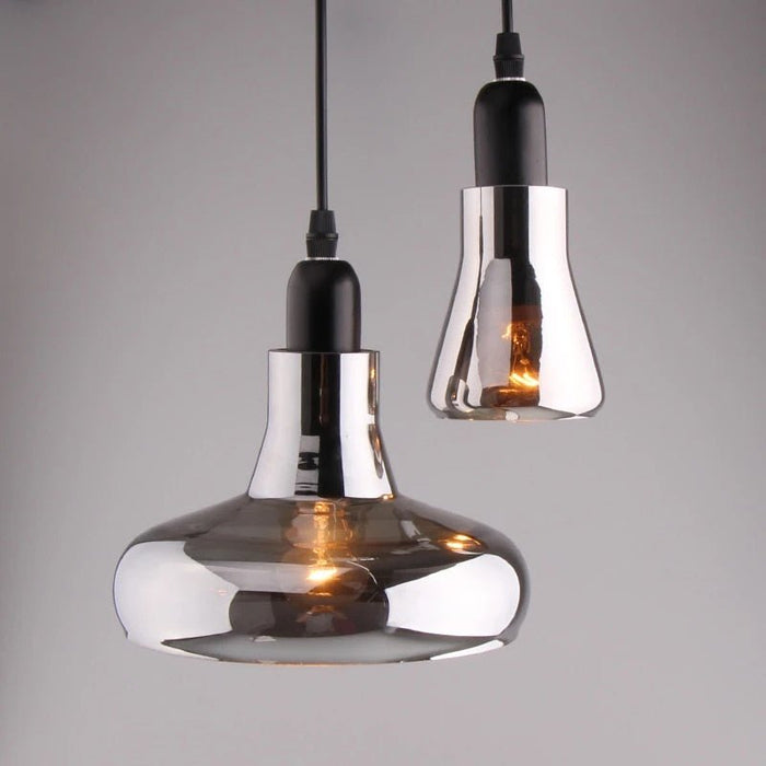 MIRODEMI® Retro Pendant Lamp made of Smoky Gray Glass for Dining Room, Kitchen