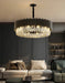 MIRODEMI® Black hanging crystal chandelier for living room, dining room, bedroom 37.4'' / Warm Light / Dimmable