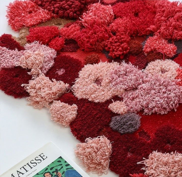 Blossom handmade 3D pattern wool and tufting area rug