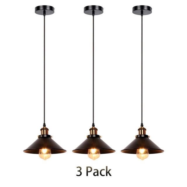 MIRODEMI® Industrial Retro Iron Interior Decoration Pendant Light for Bedroom, Kitchen, Restaurant, Bar, Balcony 3 Lights
