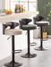 Minimalistic Black Leg Leather Bar Chair image | luxury furniture | bar chairs | bar stools | comfortable stools | bar decor