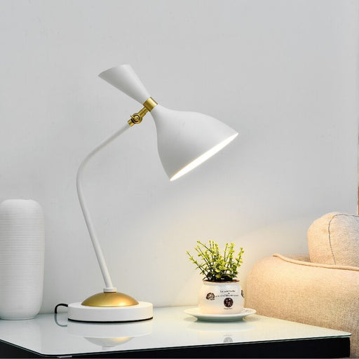 MIRODEMI® White/Black Nordic Minimalist Bedside Table Lamp for Living Room Decor White