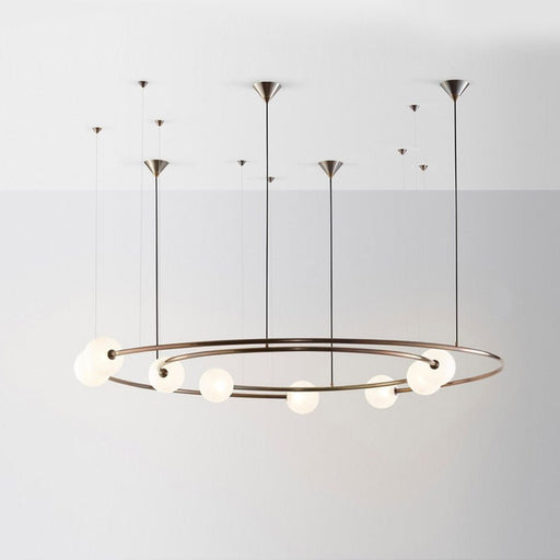 MIRODEMI® Planet Orbit Glass Ball LED Pendant Lamp for Living Room, Bedroom, Dining Room