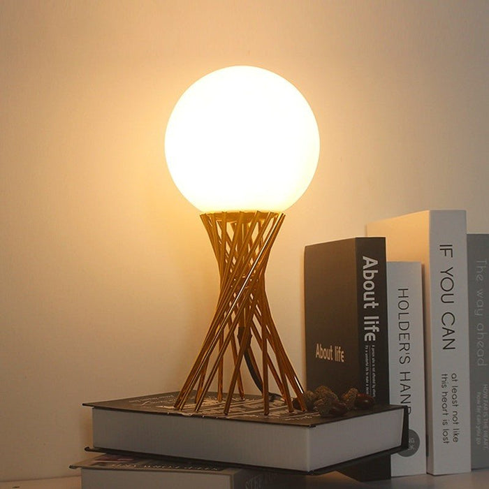 MIRODEMI® Nordic Metal Living Room Decor Glass Ball LED Table Lamp