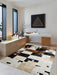 American style natural brown color luxury cowhide fur patchwork rug 5'3"x7'6" (160x230cm)