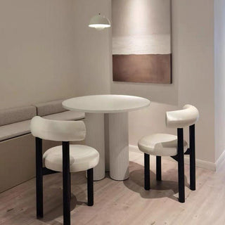 Minimalist modern fabric dining chair for the dining room