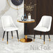 Nordic Iron Desk Stool Dining Chair White+Black legs