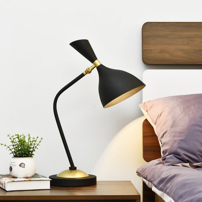 MIRODEMI® White/Black Nordic Minimalist Bedside Table Lamp for Living Room Decor Black